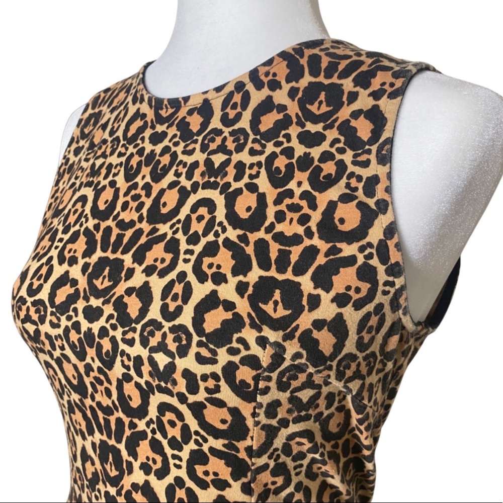 Divided H&M Cheetah Print Skater Mini Dress Sz Medium - Picture 4 of 7